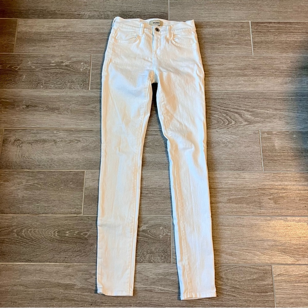 $180 Baldwin White Super Skinny Jeans